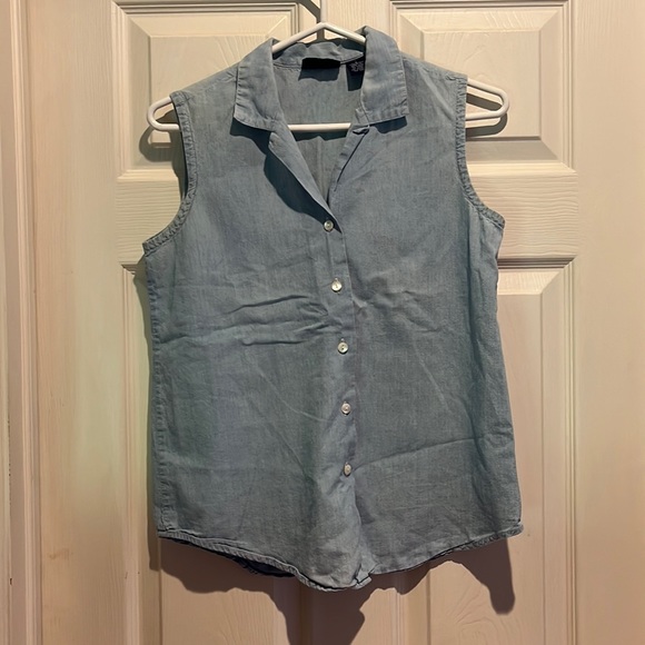 Gap denim button up tank - Picture 1 of 3